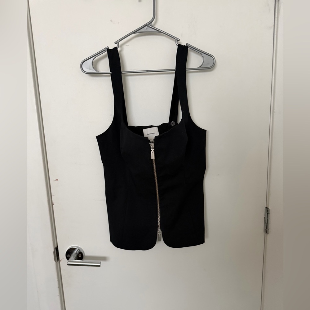 Black Zip-Front Women's Tank Top
Reformation